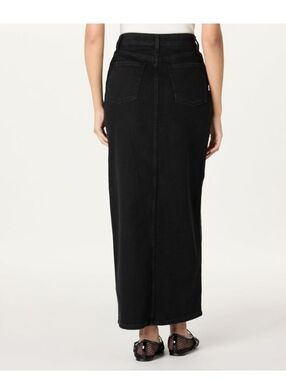 The Drop Black Denim Maxi Skirt